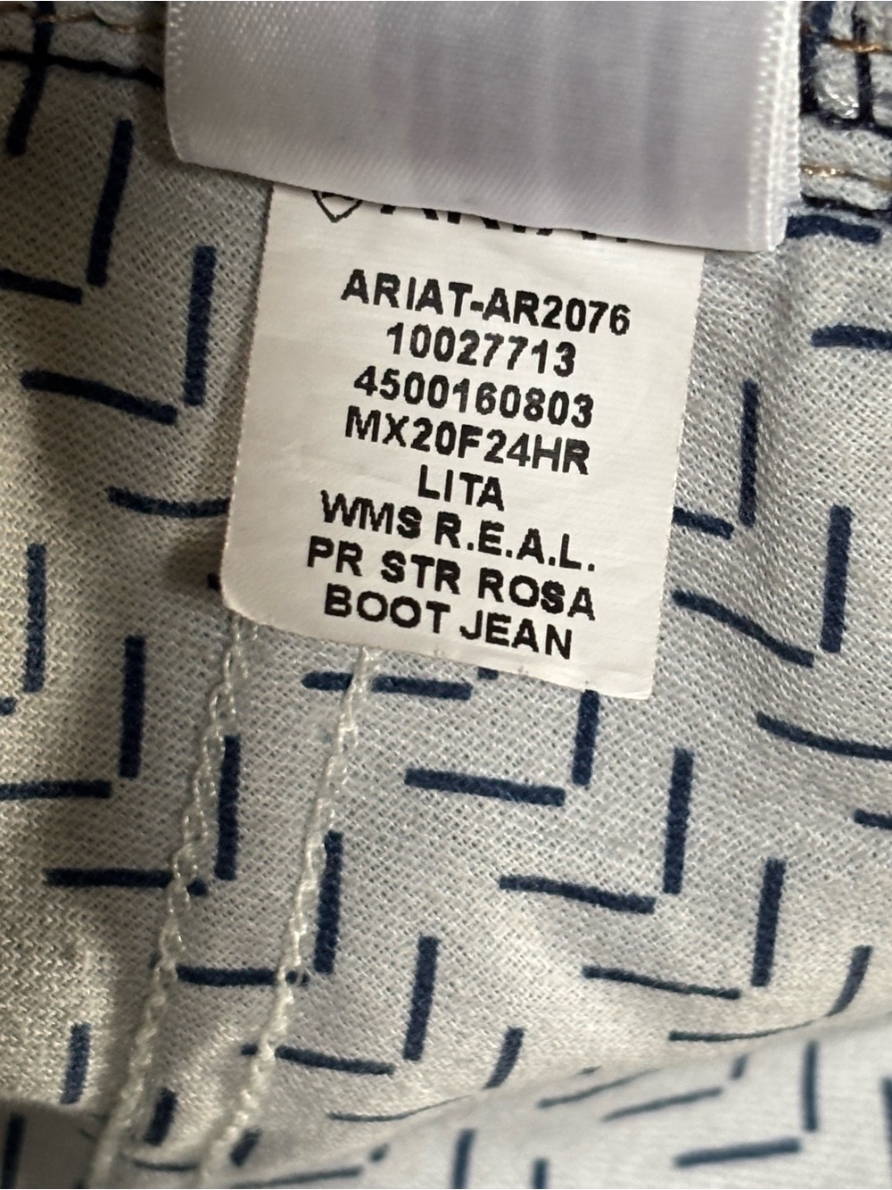 Ariat R.E.A.L. Rosa Perfect Rise Bootcut Jeans 31 R 10027713 Excellent Condition - Picture 7 of 8